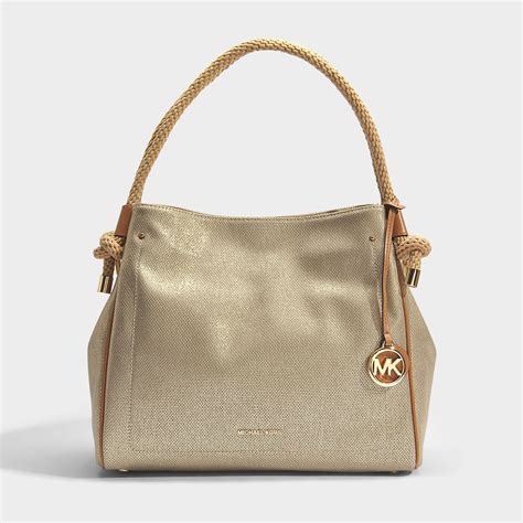 michael kors aqua grab bag canvas|Michael Kors Canvas Handbags & Purses .